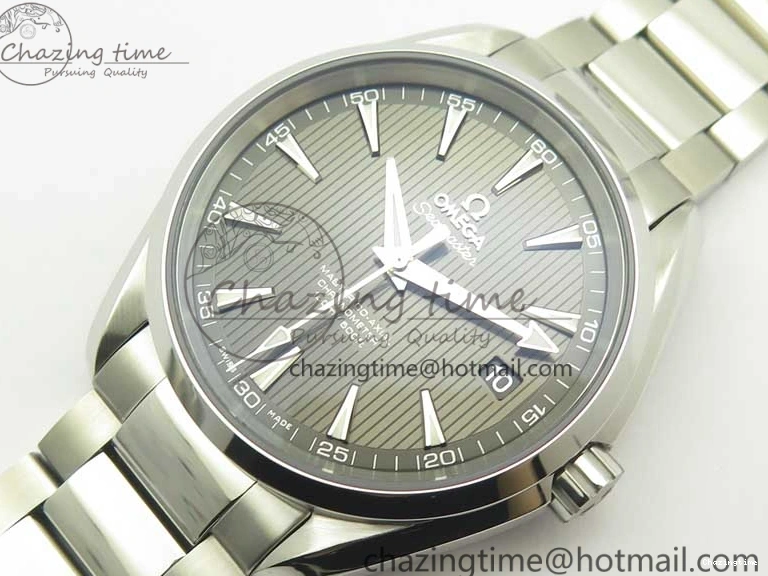 0508 Aqua Terra 150M SS VSF 1:1 Best Edition Gray Textured Dial on SS Bracelet A8500 Super Clone MultiPurpose 8039